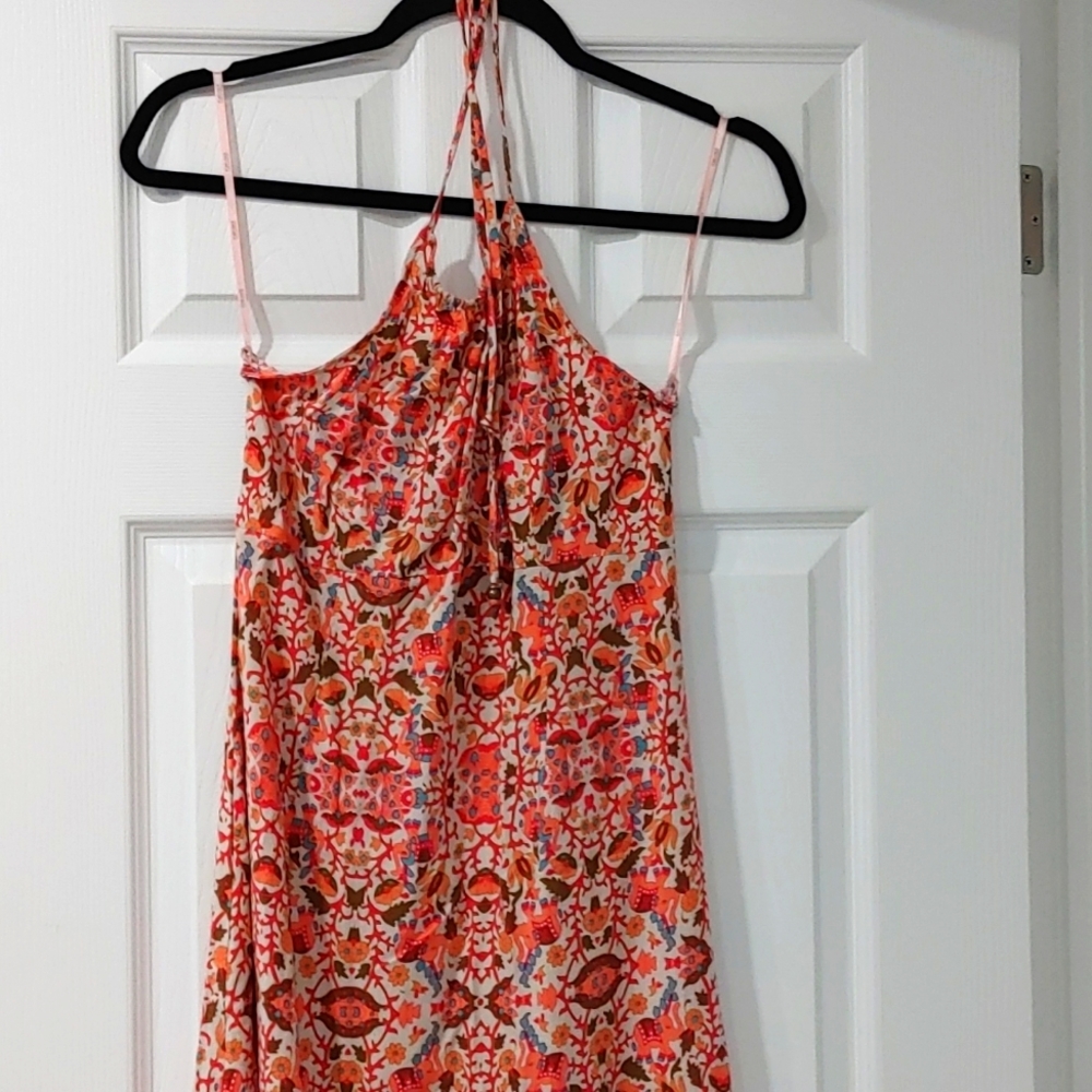 Long print dress